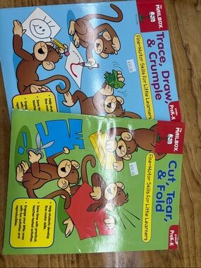 Kids Activity Books - Trace, Draw & Crumple and Cut, Tear & Fold